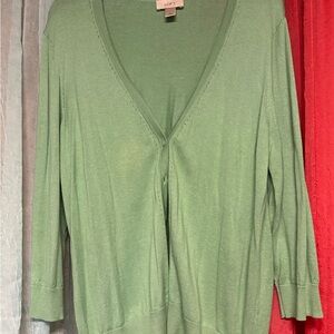 LOFT Green Cardigan